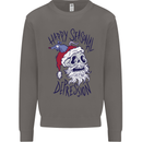 Christmas Bah Humbug Skull Scrouge Mens Sweatshirt Jumper Charcoal
