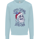 Christmas Bah Humbug Skull Scrouge Mens Sweatshirt Jumper Light Blue
