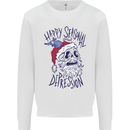 Christmas Bah Humbug Skull Scrouge Mens Sweatshirt Jumper White