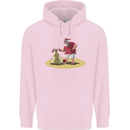Christmas Beach Santa Clause & Snowman Childrens Kids Hoodie Light Pink