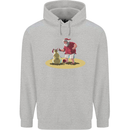 Christmas Beach Santa Clause & Snowman Childrens Kids Hoodie Sports Grey