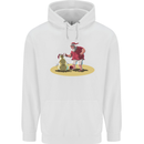 Christmas Beach Santa Clause & Snowman Childrens Kids Hoodie White