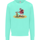 Christmas Beach Santa Clause & Snowman Mens Sweatshirt Jumper Peppermint