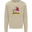 Christmas Beach Santa Clause & Snowman Mens Sweatshirt Jumper Sand