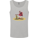 Christmas Beach Santa Clause & Snowman Mens Vest Tank Top Sports Grey