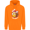 Christmas Bee Merry Funny Novelty Childrens Kids Hoodie Orange