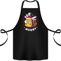 Christmas Bee Merry Funny Novelty Cotton Apron 100% Organic Black