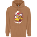 Christmas Bee Merry Funny Novelty Mens 80% Cotton Hoodie Caramel Latte