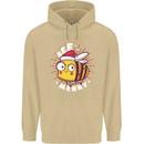 Christmas Bee Merry Funny Novelty Mens 80% Cotton Hoodie Sand