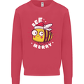 Christmas Bee Merry Funny Novelty Mens Sweatshirt Jumper Heliconia