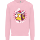 Christmas Bee Merry Funny Novelty Mens Sweatshirt Jumper Light Pink