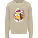 Christmas Bee Merry Funny Novelty Mens Sweatshirt Jumper Sand
