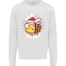 Christmas Bee Merry Funny Novelty Mens Sweatshirt Jumper White