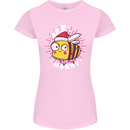 Christmas Bee Merry Funny Novelty Womens Petite Cut T-Shirt Light Pink