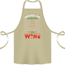 Christmas Better With Wine Funny Alcohol Cotton Apron 100% Organic Khaki