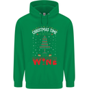 Christmas Better With Wine Funny Alcohol Mens 80% Cotton Hoodie Irish Green