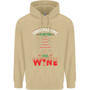 Christmas Better With Wine Funny Alcohol Mens 80% Cotton Hoodie Sand