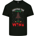 Christmas Better With Wine Funny Alcohol Mens Cotton T-Shirt Tee Top Black