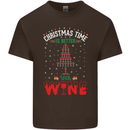 Christmas Better With Wine Funny Alcohol Mens Cotton T-Shirt Tee Top Dark Chocolate