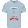 Christmas Better With Wine Funny Alcohol Mens Cotton T-Shirt Tee Top Light Blue