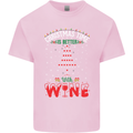 Christmas Better With Wine Funny Alcohol Mens Cotton T-Shirt Tee Top Light Pink