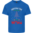 Christmas Better With Wine Funny Alcohol Mens Cotton T-Shirt Tee Top Royal Blue
