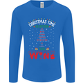 Christmas Better With Wine Funny Alcohol Mens Long Sleeve T-Shirt Royal Blue