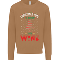 Christmas Better With Wine Funny Alcohol Mens Sweatshirt Jumper Caramel Latte