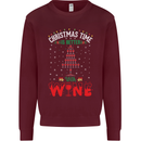 Christmas Better With Wine Funny Alcohol Mens Sweatshirt Jumper Maroon