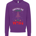 Christmas Better With Wine Funny Alcohol Mens Sweatshirt Jumper Purple