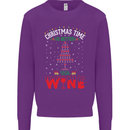 Christmas Better With Wine Funny Alcohol Mens Sweatshirt Jumper Purple