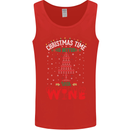 Christmas Better With Wine Funny Alcohol Mens Vest Tank Top Red