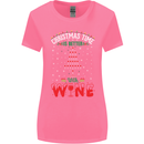Christmas Better With Wine Funny Alcohol Womens Wider Cut T-Shirt Azalea