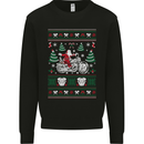 Christmas Biker Santa Motorbike Motorcycle Mens Sweatshirt Jumper Black