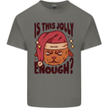 Christmas Cat Is This Jolly Enough Funny Kids T-Shirt Childrens Charcoal