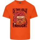 Christmas Cat Is This Jolly Enough Funny Kids T-Shirt Childrens Orange