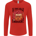 Christmas Cat Is This Jolly Enough Funny Mens Long Sleeve T-Shirt Red