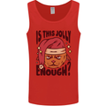 Christmas Cat Is This Jolly Enough Funny Mens Vest Tank Top Red