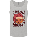 Christmas Cat Is This Jolly Enough Funny Mens Vest Tank Top Sports Grey