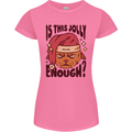 Christmas Cat Is This Jolly Enough Funny Womens Petite Cut T-Shirt Azalea