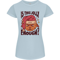 Christmas Cat Is This Jolly Enough Funny Womens Petite Cut T-Shirt Light Blue