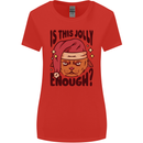 Christmas Cat Is This Jolly Enough Funny Womens Wider Cut T-Shirt Red