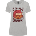 Christmas Cat Is This Jolly Enough Funny Womens Wider Cut T-Shirt Sports Grey