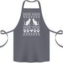 Christmas Cat Meow Purr Funny Xmas Cotton Apron 100% Organic Steel