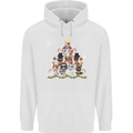 Christmas Cat Tree Funny Xmas Childrens Kids Hoodie White