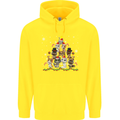 Christmas Cat Tree Funny Xmas Childrens Kids Hoodie Yellow