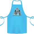 Christmas Cat Tree Funny Xmas Cotton Apron 100% Organic Turquoise