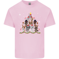Christmas Cat Tree Funny Xmas Kids T-Shirt Childrens Light Pink
