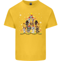 Christmas Cat Tree Funny Xmas Kids T-Shirt Childrens Yellow