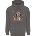 Christmas Cat Tree Funny Xmas Mens 80% Cotton Hoodie Charcoal